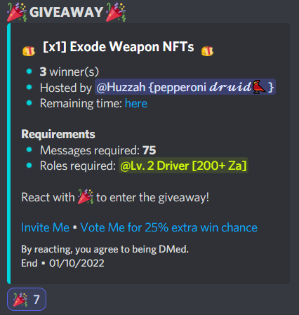 Exode Giveaway