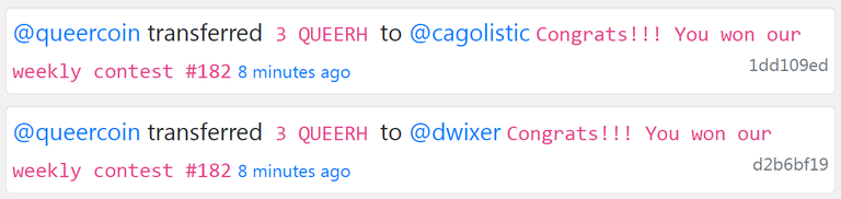 QUEER rewards QC Contest 182