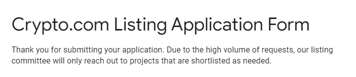 Hive Crypto.com Listing Application FINISHED!