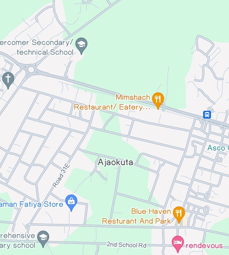 Map of Ajaokuta in Kogi State, courtesy of Google Maps.