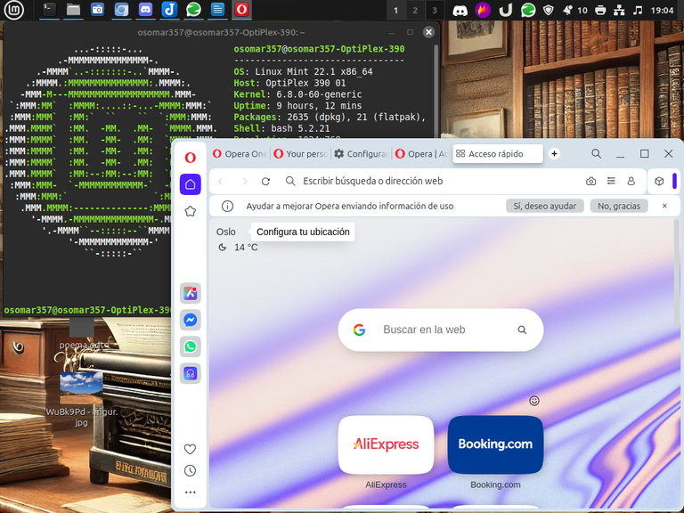 #ViernesDeEscritorio. 16 De Mayo 2025. Colocar el navegador Opera en español en Linux Mint .  ESP/EN