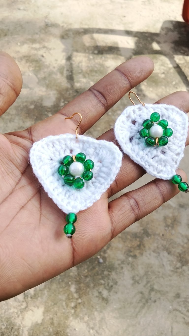 DIY - I made a heart shape earing for myself.