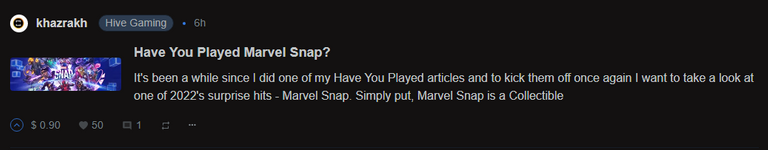 @khazrakh Have You Played Marvel Snap?