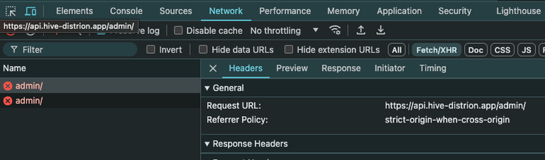 network tab for finding root cause