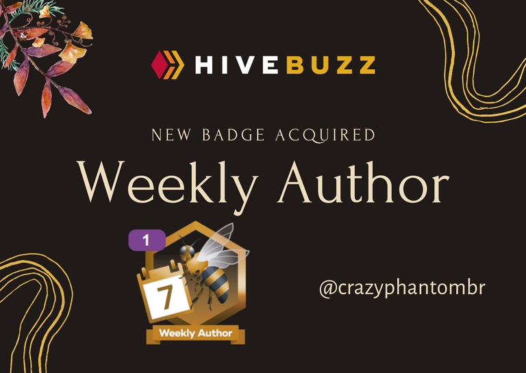 (EN-PT) Acquired Weekly Author Merit Badge