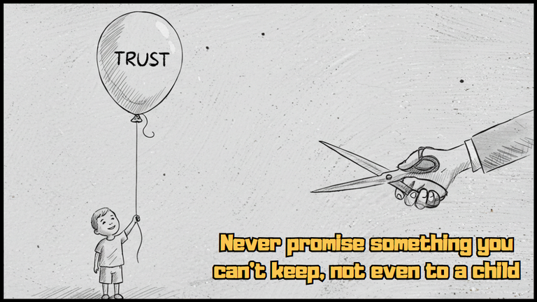 Never promise something you can't keep, not even to a child [EN/PT]