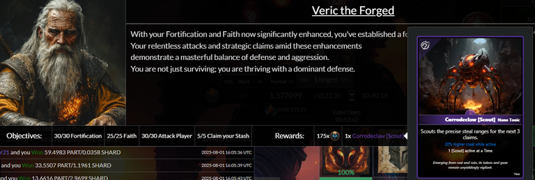 Won three Epic items in Golem overlord and Did the best attacks in terracore in last few weeks