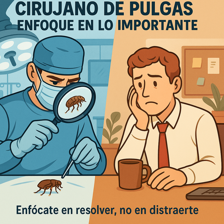 Mensaje diario de 5 minutos. De cirujanos de pulgas a solucionadores de problemas. Esp/En.