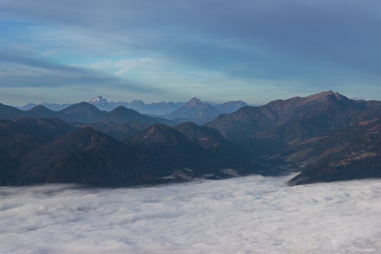 Foggy Valley, Blue Sky