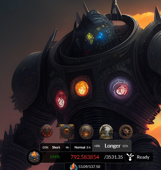 My best set of attacks from terracore winning 1370 Scraps and future plans in Golem overlord profile