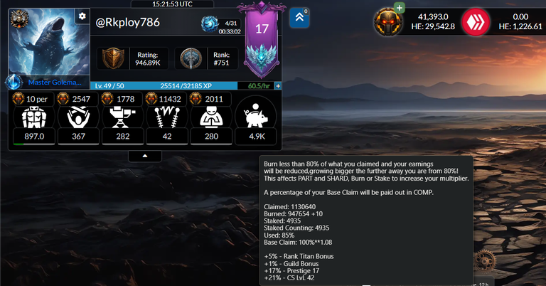 Golem Overlord and Terracore - I am close to burning 1 million golem parts