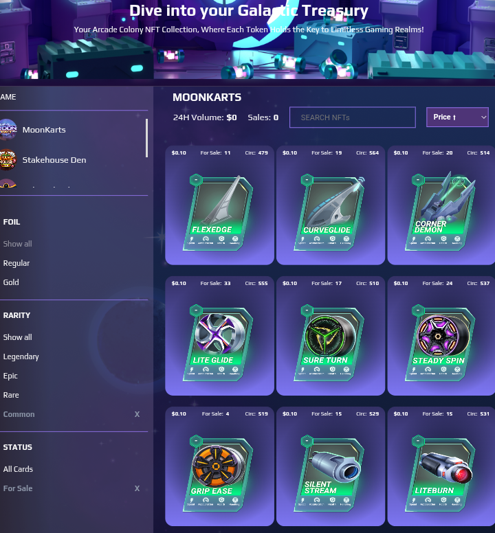 MoonKarts Common Card NFT.