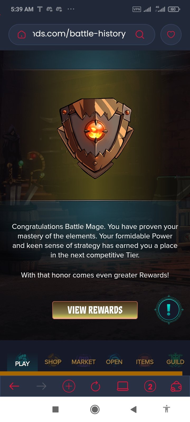 Reaching Bronze II in Splinterlands Game