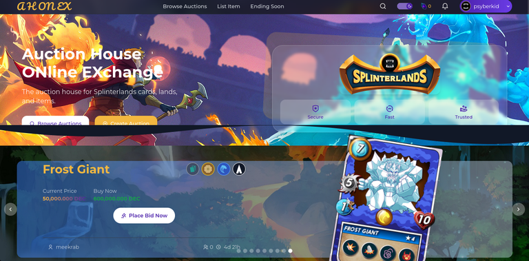  Splinterlands Players New Trading Marketplace Ahonex