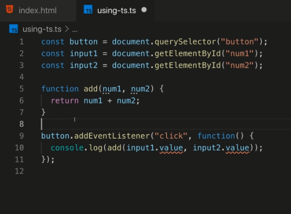 less errors in typescript