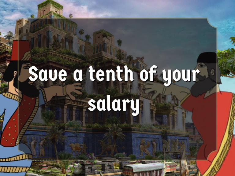 Save a tenth of your salary