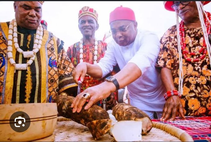 The governor of imo state during Omuma new yam festival.... The image is from Google
