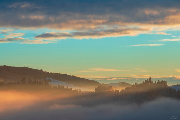 Sunrise in Winter in Diex, Sun Village in Carinthia