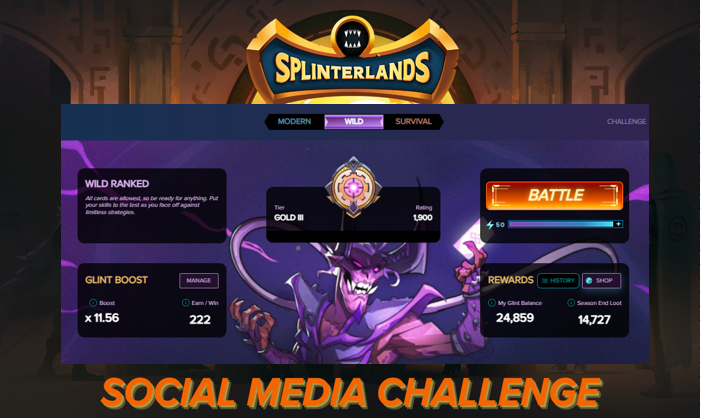 Splinterlands Social Media Challenge!