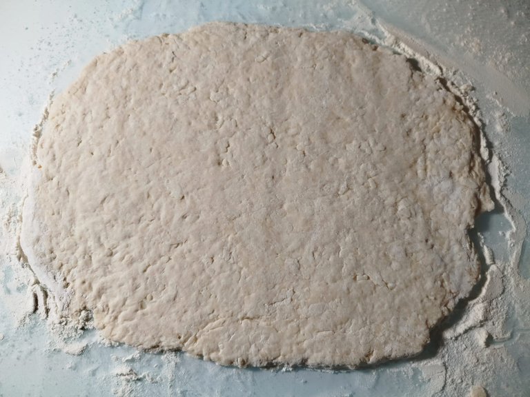 Generous flour made it easier to work.