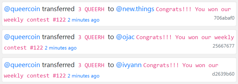 QUEER rewards QC Contest 122