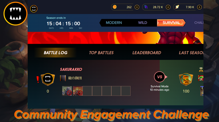 Splinterlands Community Engagement Challenge: 🔥 Survival Mode Launch & Leaderboard Updates 🔥