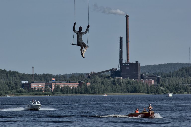 Swing above the water