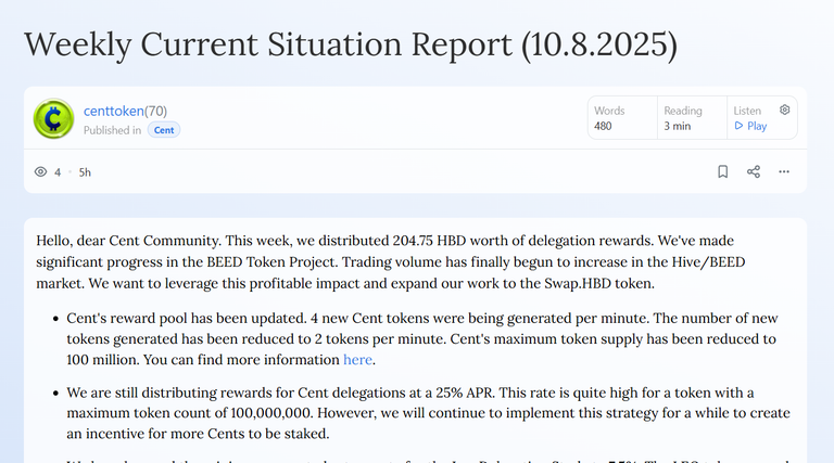 Reading Suggestions ~ CENT Stabilization Fund ~ Day 815