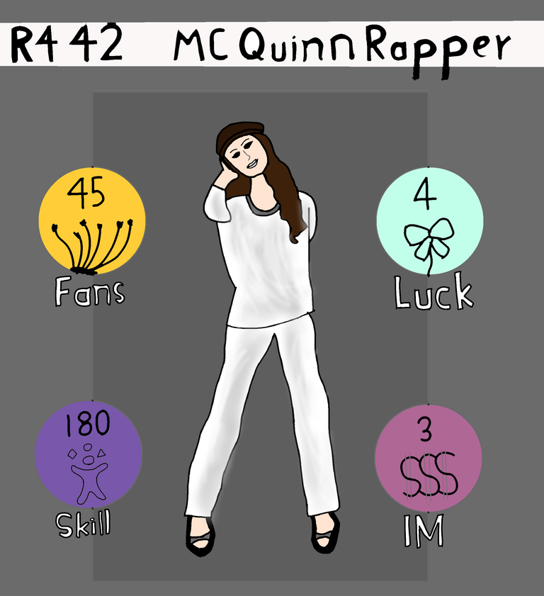 Drawing R442 MC Quinn Rapper For Rising Star Game