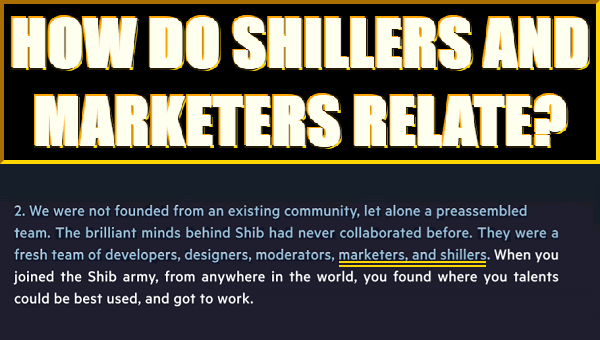 Text concerning marketers and shillers