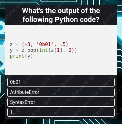 My Coding Quiz #27