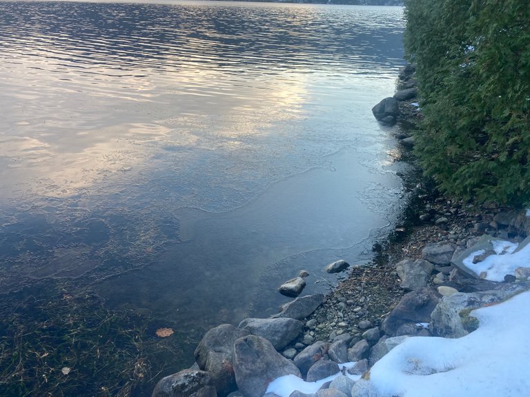 Ice on lake