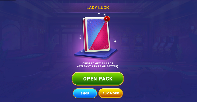 How to open Stakehouseden  Lady Luck Packs.