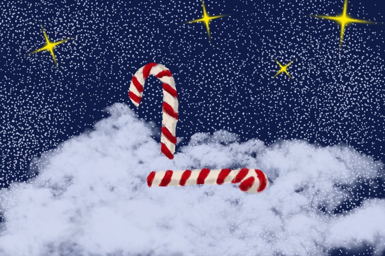  [PL / ENG] Laska cukrowa na puszystej chmurce / Candy cane on a fluffy cloud