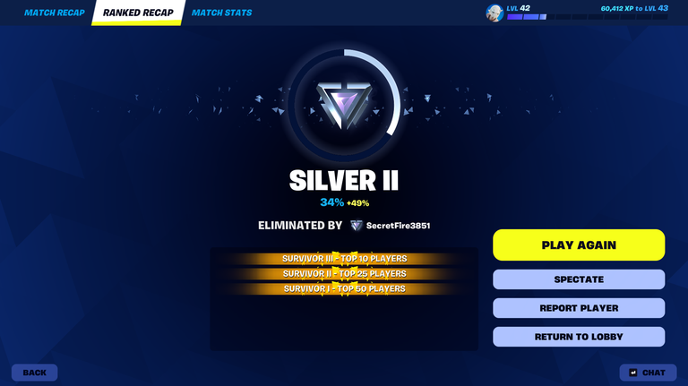 managed to climb up the ladder on this match