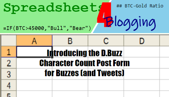 Spreadsheets for Blogging: Introducing the D.Buzz Character Count Post Form for Buzzes (and Tweets)