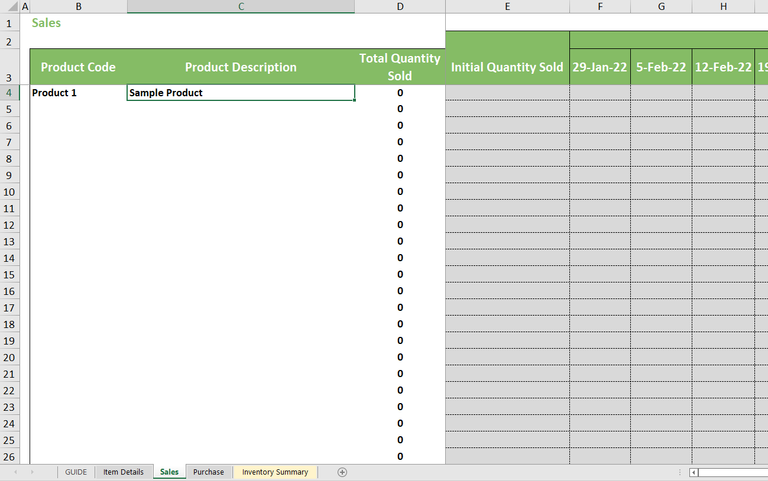 Excel Template for Retail Inventory Management