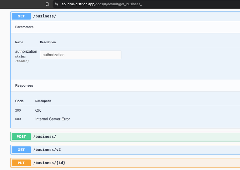 api documentation