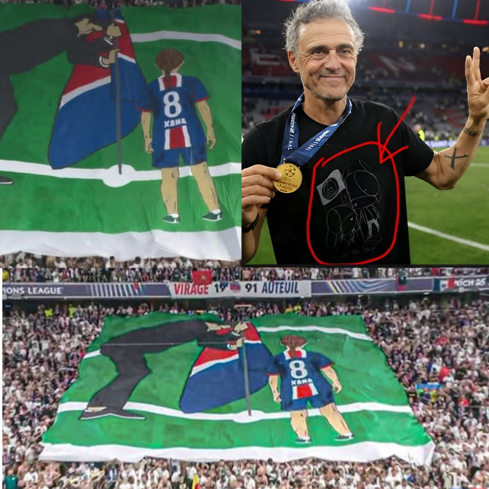PSG fans honored Xana with tributes. Enrique wore a shirt for her
