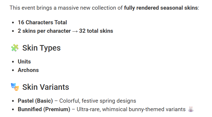 Eggstravaganza Skins