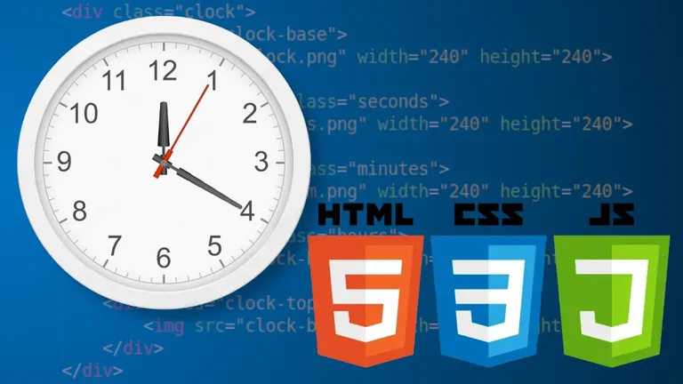 HTML, CSS, Javascript practice. A simple Clock