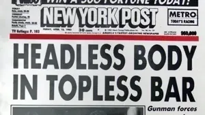 NEW YORK POST Front Page for 14 April 1983: HEADLESS BODY IN TOPLESS BAR