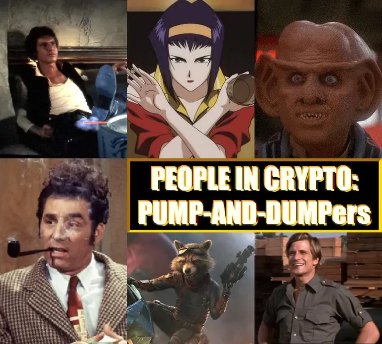 Cover image for "People in Crypto: Pump-and-Dumpers"