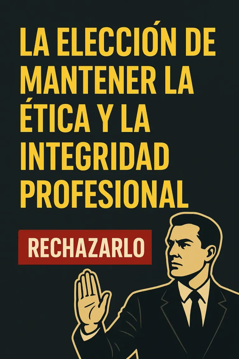 La elección de mantener la ética y la integridad personal y profesional. ESP/EN