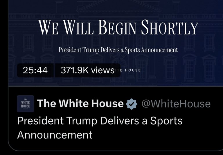 Watch live on SportsTalkSocial .com for Big Sports Announcement from President Trump.