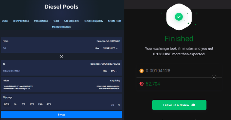 I used 0.001+ BTC to buy 50000+ LVL with cashapp and changenow and tribaldex pools Im getting back to 1 Million PsyberX LVL 