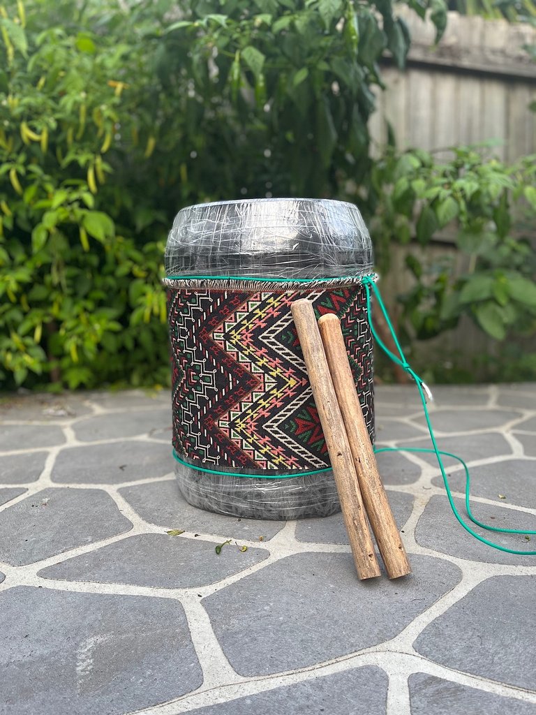 Homemade Bombo drum