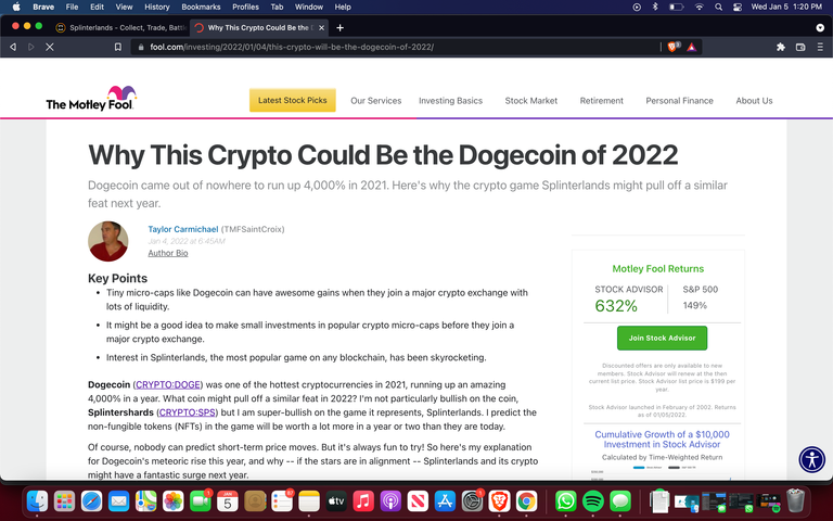 "Why This Crypto Could Be The Dogecoin Of 2022" - Splinterlands SPS