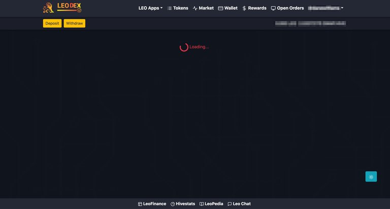 The Leo DEX not loading properly.