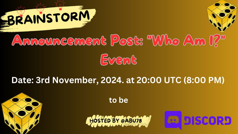 Announcement Post for the Who am I? Giveaway Event to be hosted on the Neoxian City's Discord Server - 3rd November, 2024